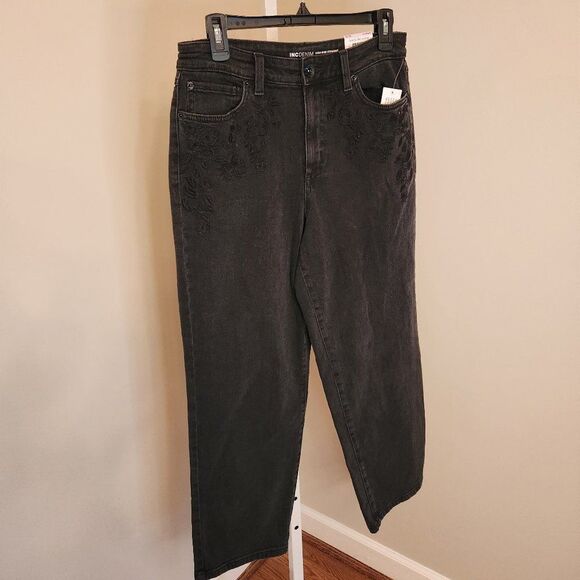 INC International Concepts Denim - INC Black Jeans with Floral Embroidery NWT